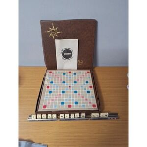 Vintage 1976 Scrabble Travel Edition Magnetic Tiles Selchow & Righter